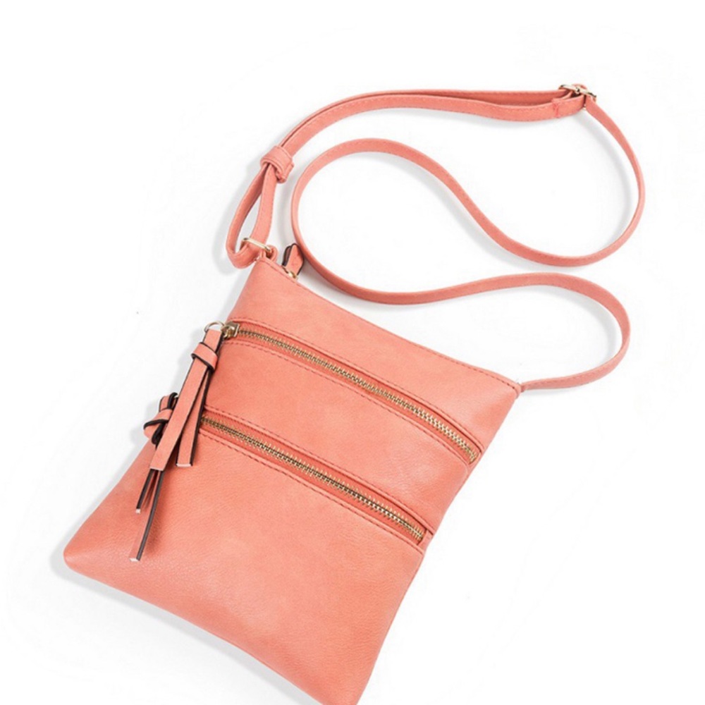 Women's Leather Crossbody Bag Long Over Shoulder Messenger Bag